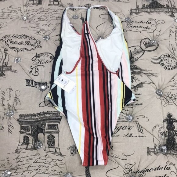 Volcom Earn Ur Stripes Racerback 1Piece Swimsuit - Picture 4 of 5